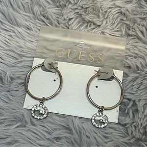 Guess Silver Hoop Earrings